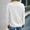 thumbnail image 4 of GuzomFashion Womens White Half Zip Pullover Sweatshirt - 100% Polyester, Long Sleeve with Kangaroo Pocket, Stand-Up Collar, Relaxed Fit, S-XXL,Size M, 4 of 4