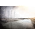 thumbnail image 2 of Kimberly, Allen 18x13 Gold Ornate Wood Framed with Double Matting Museum Art Print Titled - Sailboats in the Harbor, 2 of 4