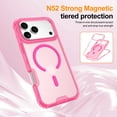 thumbnail image 6 of for iPhone 17 Pro Max Magnetic Case, [Military Grade Drop Protection] Fashionable Color Triple-Layers Shockproof Protective Rugged Phone Cover Support Wireless Charging for iPhone 17 Pro Max, Hotpink, 6 of 6
