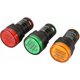 thumbnail image 1 of Juego de 3 luces LED de señal de giro Sincero AD16-22D/S 12 V CC 20 mA rojo/verde/amarillo 22 mm, 1 of 5