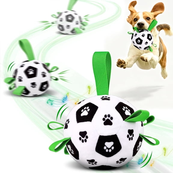 QDAN Interactive Dog Ball, Smart Moving & Bouncing Plush Dog Toy with Sound, Rechargeable Dog Enrichment Toys, Dog Toys for Small Dogs, Puppy Toy & Birthday Gift for Small and Medium Dogs