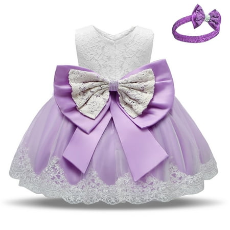 

Juebong Spring Savings Clearances Toddler Baby Girls Dress Lace Bowknot Birthday Party Wedding Gown Kids Dresses