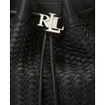 thumbnail image 2 of LAUREN Ralph Lauren Andie Woven Leather Small Drawstring Bag Purse Black Rt $425, 2 of 5