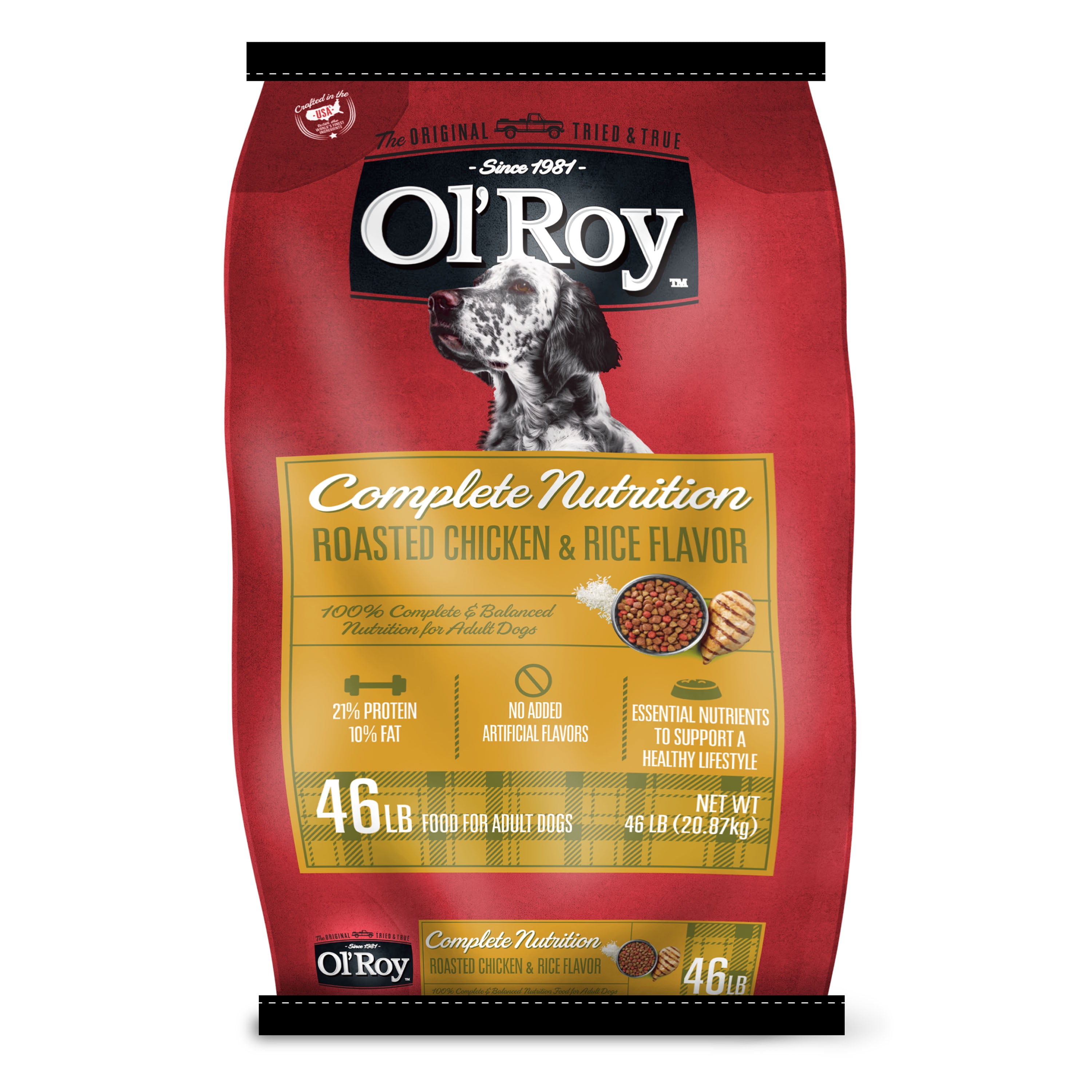 Ol' Roy Complete Nutrition Roasted Chicken & Rice Flavor Dry Dog Food, 46lb Bag