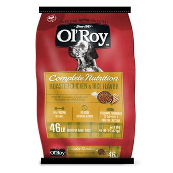 Ol' Roy Complete tion Roasted Chicken & Rice Flavor Dry Dog Food, 46lb Bag