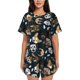 thumbnail image 1 of Fotbe Dogs Conjunto de Pijama Estampado para Mujer, 2 Piezas, Ropa de Dormir con Camiseta de Manga Corta y Shorts Suaves-Medium, 1 of 6
