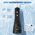 thumbnail image 3 of Sejoy Cordless Water Flosser Dental Teeth Cleaner, Portable 300ML Tank Rechargeable Oral Irrigator for Home and Travel, 5 Modes Irrigate, 5 Jet Tips, 3 of 6