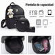 thumbnail image 4 of Conjunto De Mochila Y Bolsas Modernas Para Mujer, 3 Piezas Negro Liso, 4 of 5