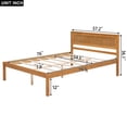 thumbnail image 4 of Full Size Platform Bed Frame with Wooden Headboard and Footboard, Slats Support, No Box Spring Needed, Non-Slip, Noise Free, Easy Assembly, Oak, Full, 4 of 9