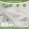 thumbnail image 3 of Yeshouse Mueble de baño de 24 pulgadas con lavabo, moderno mueble de baño independiente con lavabo de cerámica, mueble de madera con puerta de cierre suave y cajón grande, 3 of 7
