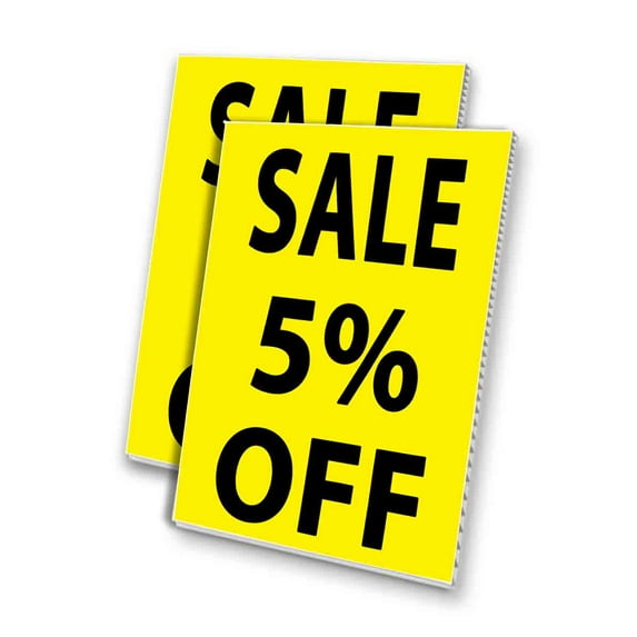 Sale 5 Percent Off (24" X 36") 4mm Corrugated Plastic Panel, Graphics Applied To 1 Side (Pk of 2)