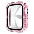 thumbnail image 3 of Xpm Screen Protector for Apple Watch 45mm Series 9 Clear Screen Protector Full Coverage with Double Edge Diamond Bling Frame for iWatch 45 MM - Pink, 3 of 8