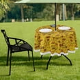 thumbnail image 7 of Coolnut 60" Sunflower Outdoor Tablecloth with Umbrella Hole and Zipper, Waterproof Round Tablecloth for Party,Patio,Picnic,Holiday Dinner,Summer, 7 of 7
