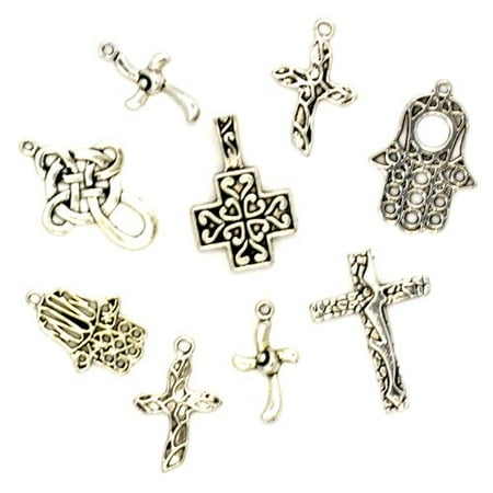 Blue Moon Beads Metal Cross Charms