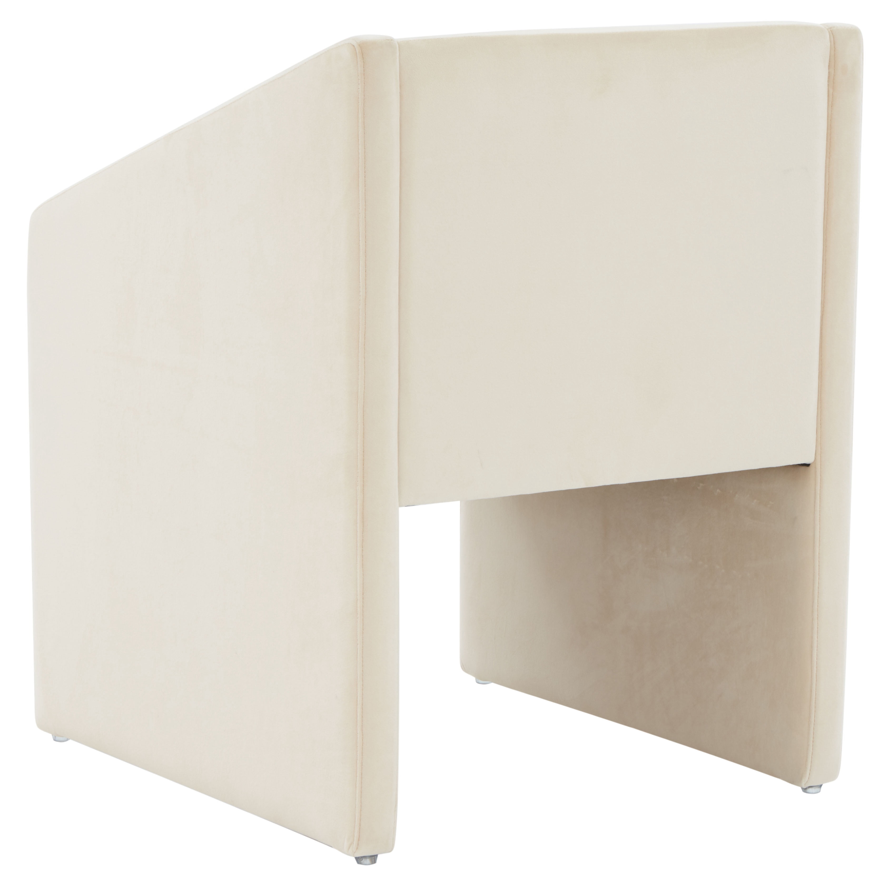 SAFAVIEH Couture Liandra Contemporay Velvet Solid Dining Armchair, Cream