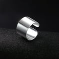 thumbnail image 6 of Lancharmed Adjustable Rings for Women Silver Plated Rings 15Mm Wide Open Face Adjustable Thumb Valentines Day Gifts, 6 of 7