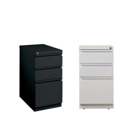 Set Of 2 Value Pack 3 Drawer Filing Cabinets In Black And White Value Pack 3 Drawer Filing Cabinets