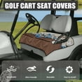 thumbnail image 3 of Renewold Golf Cart Seat Cover with Pockets Soft Breathable Quick Dry Golf Cart Towel Blanket Fits for EZGO Yamaha Club Cars and More 2 Person Seats, Blue Butterfly Brown, 3 of 7