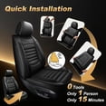 thumbnail image 3 of Car Seat Cover for Buick Envision 2016-2026 Premium Leather Seat Covers with Lumbar Support,Waterproof Auto Protectors Cushions Black,Full Set(2 Row 5 Seats), 3 of 10