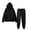 Black, variant on MLQIDK Men's Big and Tall Sweatsuits 2 Piece Set Athletic Workout Gym Fleece Zip up Hoodie and Sweatpants Sport Sweatsuits Winter Jogging Sweat Suits Lounge Outfit Purple L