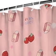 thumbnail image 3 of Red Strawberry Plants Fruit Shower Curtain 84"x72" ,Bathroom Decorative Shower Curtains Set with 12 Hooks,Modern Waterproof Washable Shower Curtain, 3 of 6