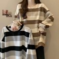 thumbnail image 2 of 2025 New Fall Slimming Striped Sweatshirt For Students, Loose-Fit And Lightweight, Vintage Style, Perfect For Layering And Comfort, 2 of 5