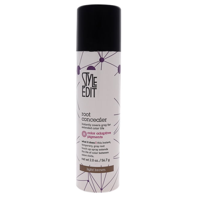 Root Concealer Style Edit, 2 onzas, color marrón claro Style Edit Style Edit Color de pelo 2 oz