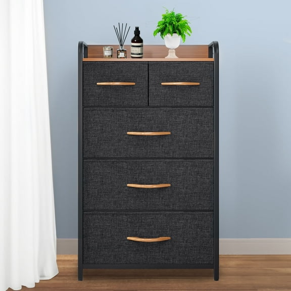 Dextrus 5 Drawers Dresser Home Chest Storage Tower Closet Room Unit Organizer