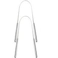 thumbnail image 2 of Hxlamzoo 2 Pack Tongue Scraper for Adults , 100% Stainless Steel Tongue Cleaner, Aids in Fresh Breath & Oral Care, 2 of 9