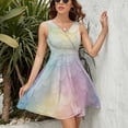 thumbnail image 3 of Mermaid Scales Colorful Dress Fashion Beach Long Dresses Female Party Printed Sundress, 3 of 7
