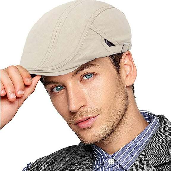 Manunclaims Men's Flat Cap Gatsby Newsboy Lvy Irish Hat Driving Cabbie Hunting Cap Cotton Sun Beret Cap