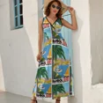 thumbnail image 4 of 1932 FRANCIA Bandol Costa Azul Cartel de viaje Vestido sin mangas Vestido largo de mujer Vestido de verano para mujer, 4 of 7