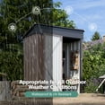 thumbnail image 5 of Sumthink 5 x 3 FT Outdoor Storage Shed, Metal Shed for Garden, Backyard, Patio, Brown, 5 of 6