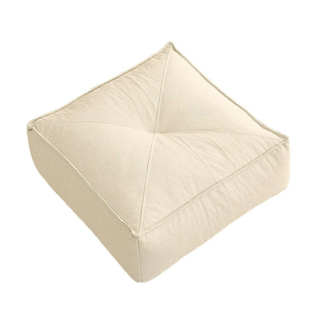 Cojín de suelo cuadrado, moderno puf, para silla de salón Caqui