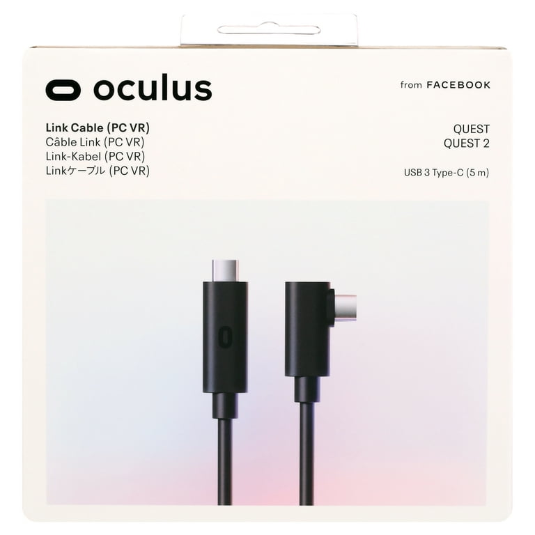 Enjoy high performance PC VR gaming with the Premium USB-C Cable for Meta/ Oculus™ Quest 2 - 5m and 2m - VR Cover