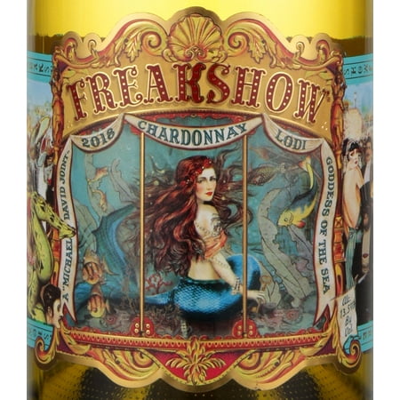 Freakshow Chardonnay California White Wine, 750 ml Bottle, 14% ABV