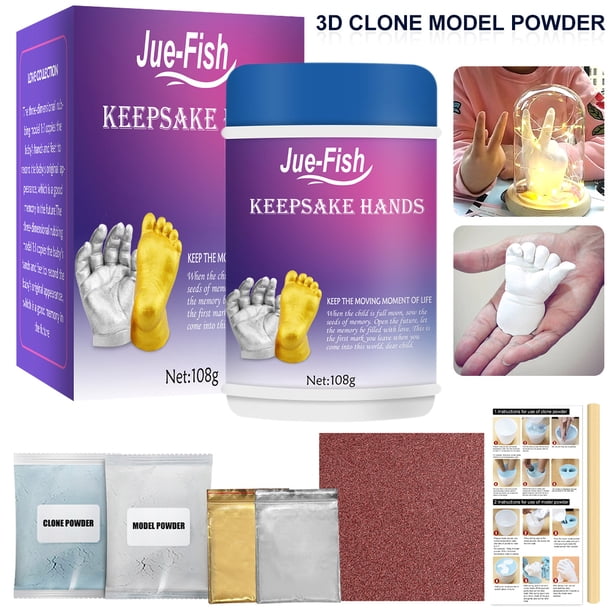 Muyoka Kit de fundición a mano de recuerdo, kit de moldeo de estatua de yeso, kit de molde de mano, kit de escultura de mano, manualidades para parejas, familia, amigos, niños adultos, aniversario de Muyoka Hogar