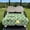Green Clover Daisy Horseshoe, variant on COEQINE Golf Cart Seat Covers with Carry Handle, Comfortable Golf Cart Seat Towel Blanket, Fits for EZGO Yamaha Club Car and Other 2-Seat Golf Carts, Brown Cowhide American Tribal Geometric