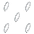 thumbnail image 2 of Guardurnaity Anillo de bodas de cristal elegante baile estético novia mano nudillo vacaciones fiesta arte moda joyería regalo tamaño 6 Talla 6 5piezas, 2 of 6