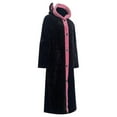 thumbnail image 5 of NAFUU Zipper Robes for Women Long Bathrobe Hooded Robe With Adorable Cat Ears Bathrobe Sleepwear Party Cozy Warm Night Dress Loungewear Comfort Jammies, 5 of 6