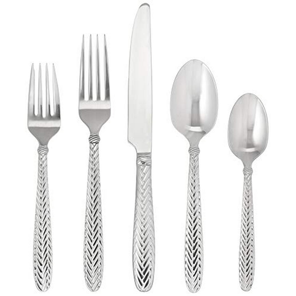 Wallace Reins 18/10 Stainless Steel Flatware Set, 20Piece, Service for
