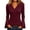 Wine, variant on CQONEPT Womens Ribbed Knit Bell Sleeve Tops Plain Slim Fit V Neck Blouses Dressy Casual Going Out Shirt Tees Daily Wear Work Office Fall Outfits M
