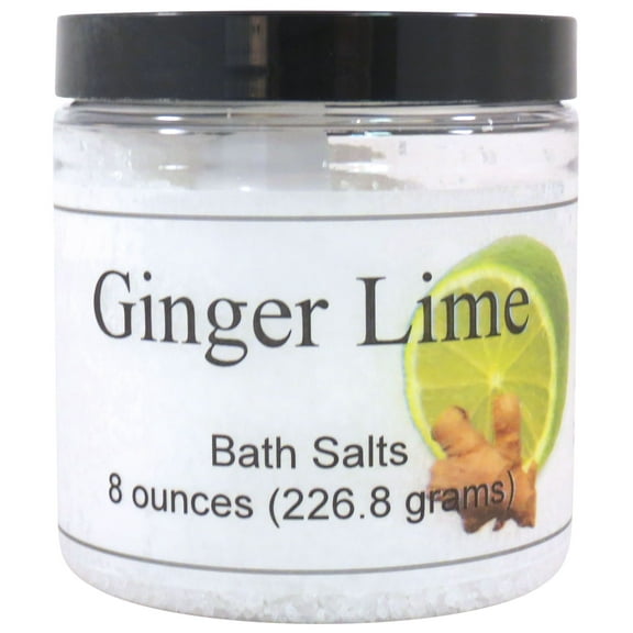 Ginger Lime Bath Salts by Eclectic Lady, 8 ounces