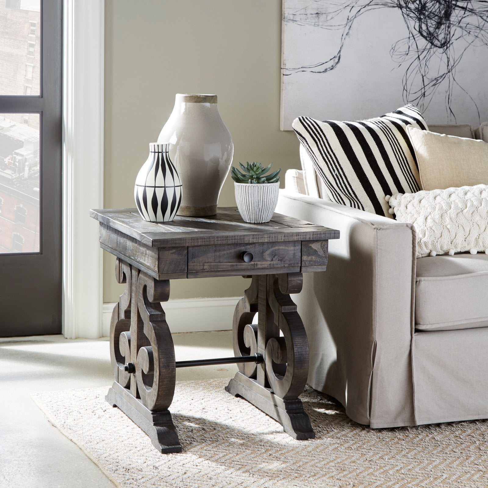 Magnussen Bellamy Rectangular End Table - Walmart.com