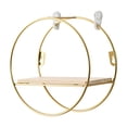 thumbnail image 2 of BotaniNest Wall Mounted Storage Rack Golden Small Round Shelf For Living Room And Bathroom, 2 of 7
