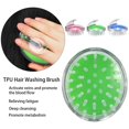 thumbnail image 4 of Health Beauty Care Shampoo Hair Scalp Massager Shower Brush Hair Washing Comb Light Green, 4 of 5