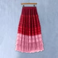 thumbnail image 3 of Tanhomme Women Tulle Skirts Tutu Skirt Midi Length Elastic High Waist A Line Skirt Blocked Cake Skirt High Waisted Contrasting Ruffles Spliced Mesh Skirt Long Tutu Skirt Midi Skirt A Line Skirt, 3 of 3