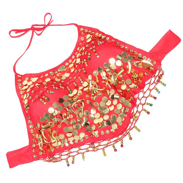 UPGRATOR Top Con De Lentejuelas Y Para Danza Étnica Y Disfraces De Multicolor