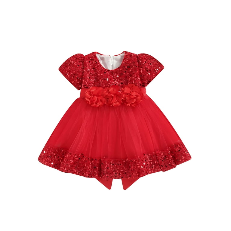  Monogram Dress Toddler Toddler Kids Baby Girls Sweet Bubble  Sleeve Silky Dress Princess Dress (A, 5-6 Years): Clothing, Shoes & Jewelry
