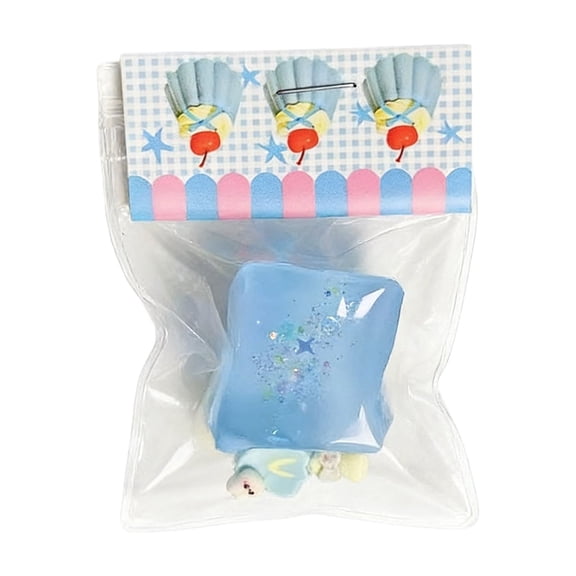 Squishy Keychain, Fidget Keychain, 2X2 in, Light Blue, Anxiety Fidgets for Adults, Slow Rising Butter Squishy, Keychain Fidget, 1 Pc